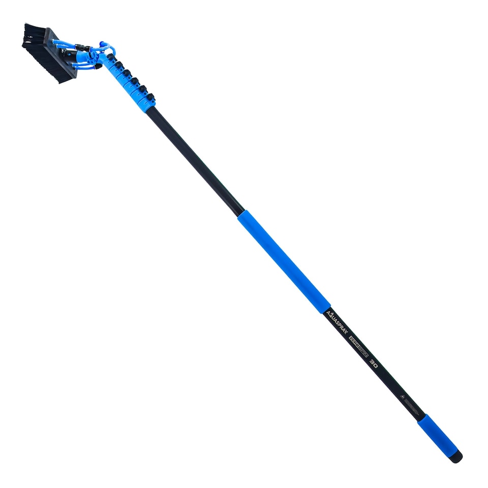 image 1 of Aquaspray® Bundle Kit - 30ft Water-fed Telescopic Extendable Window Cleaning Pole + Inline Di-Filter + TDS Meter Black