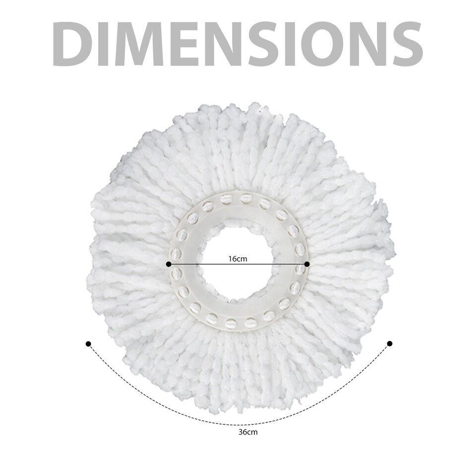 image 1 of 3X Spin Mop Replacement Heads 360 Microfiber Refills for Bucket Home Cleaning