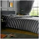 image 4 of VELVETIO Oscar Stripe Duvet Cover Set Reversible Polycotton Easy Care Beddings Blue | Teal | Super King