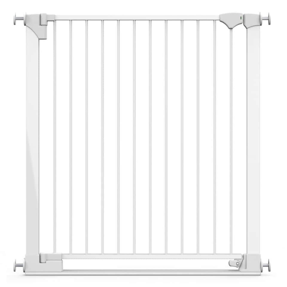 image 1 of Safetots SafeStep Gate, White, 96cm - 103cm, Extra Low Walkthough, 81cm Extra Wide Doorway, One Piece Extra Wide Baby Gate