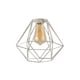 image 1 of ValueLights Diablo White Metal Basket Cage Ceiling Pendant Light Shade | White