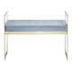 image 1 of Allure Powder Blue And Gold Tufted Bench Blue