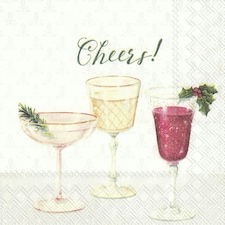 IHR  Cheers!&nbsp;Cocktail Napkins 25cm 3ply  20 Pack
