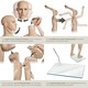 image 4 of Mannequin - adjustable, full body, life size, realistic proportions, glass plate stand | Cream | beige | Male | 1