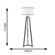 image 3 of ValueLights Lottie Black Wood Tripod Floor Lamp Black Trim Shade | Black | Black