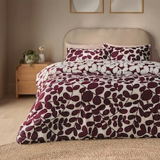 Silentnight Coverless 10.5 Tog Duvet and Pillowcase Set, Leaf Print | Purple | Single