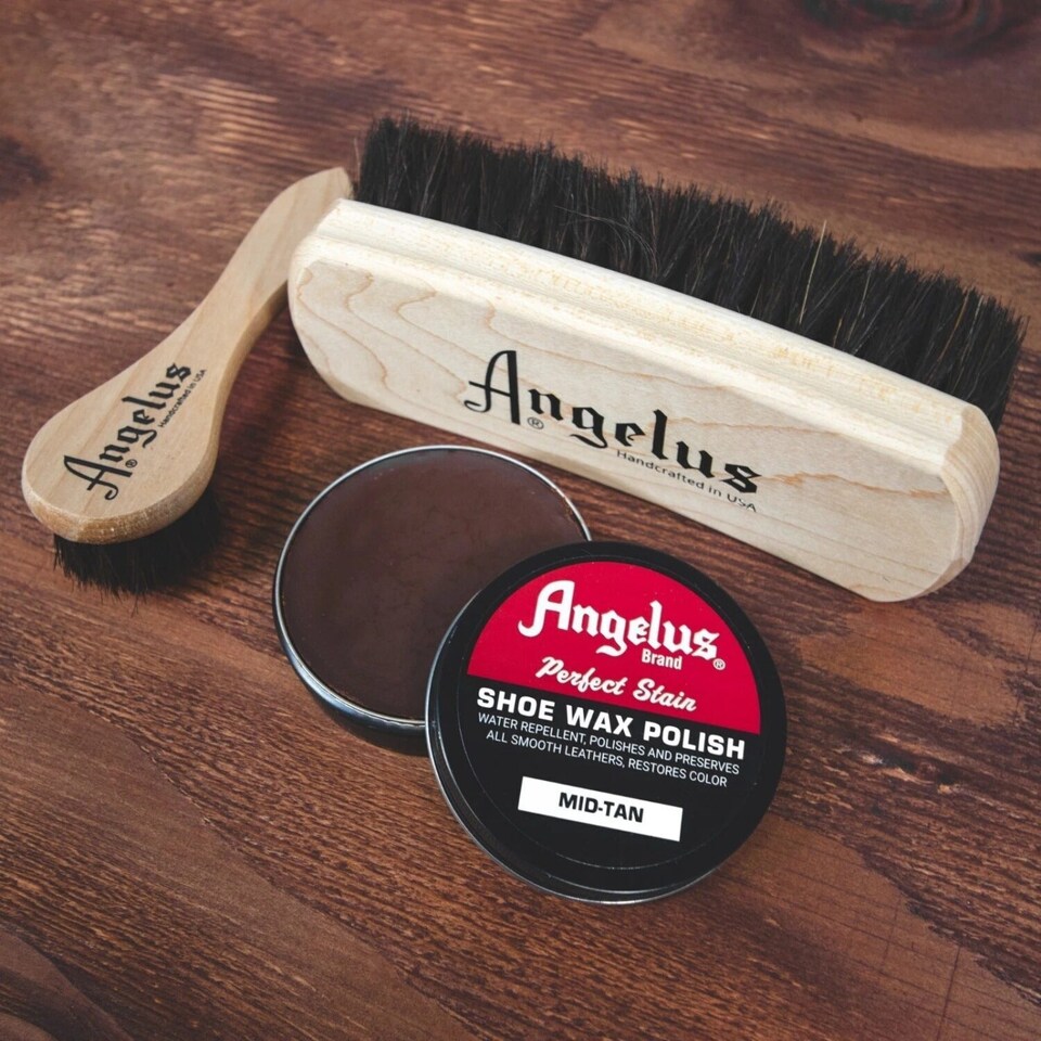 image 1 of Angelus Perfect Stain Wax Polish - All-in-One Leather Shoe Care 60ml | Brown | Dark Brown