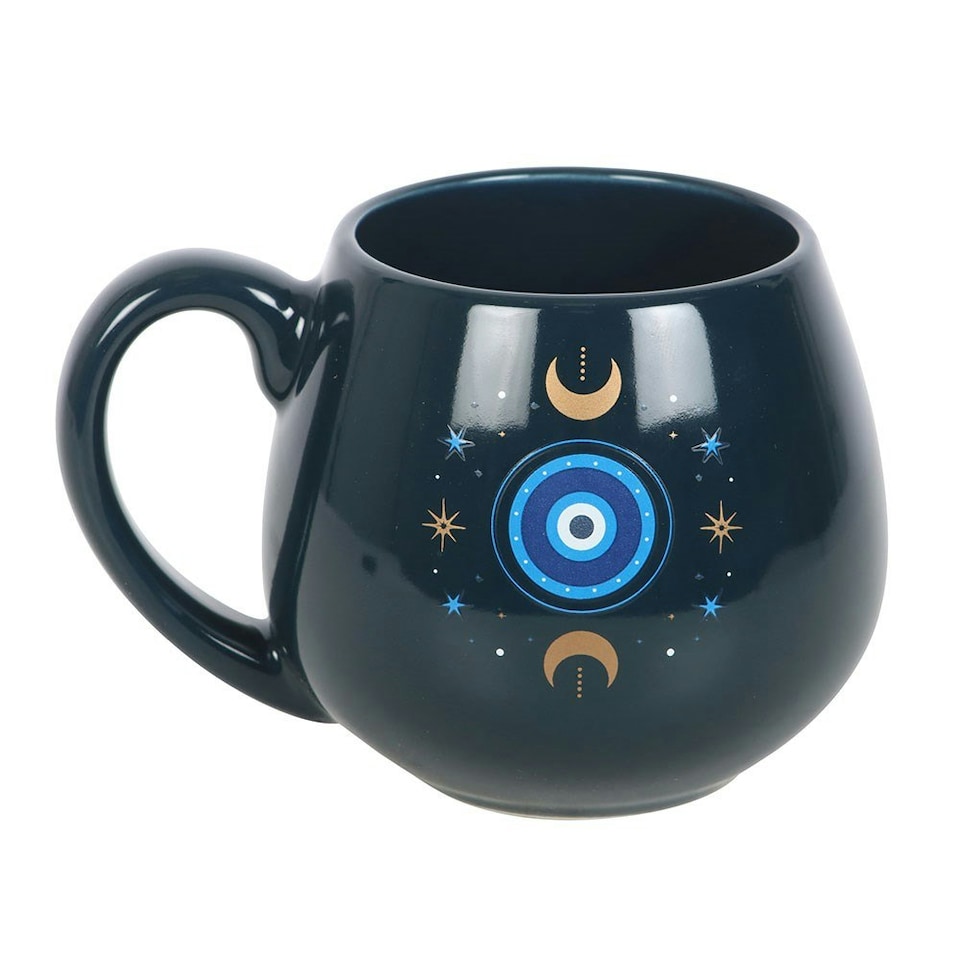 image 1 of All Seeing Eye Rounded Mug 500ml Blue