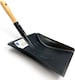 image 1 of Strong Metal Coal Shovel with Wooden 9" Handle Wide Metal Shovel Large Scoop to Easily Collect Coal, Ashes, Garden Wastes