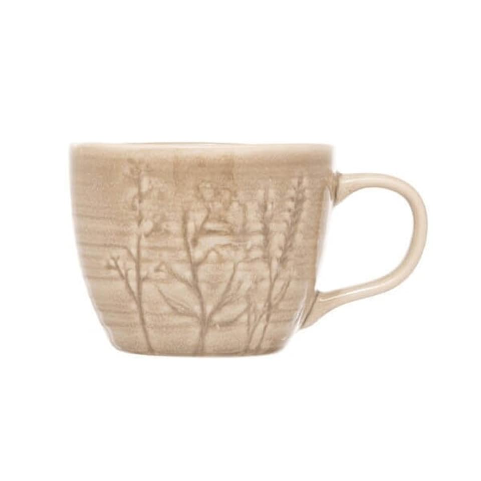 image 1 of Siip Leaf Embossed Beige Mug