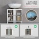 image 8 of kleankin Bathroom Sink Cabinet, Freestanding Under Sink Cabinet Adjustable Shelf White | White