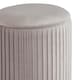 image 3 of Esme Velvet Pleated Storage Stool | Grey | Grey | One Size