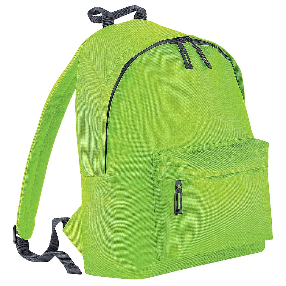 Bagbase Fashion Backpack / Rucksack (18 Litres) - Lime/graphite - One Size