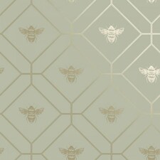 Holden Décor Bee Wallpaper - Green - One Size | Green