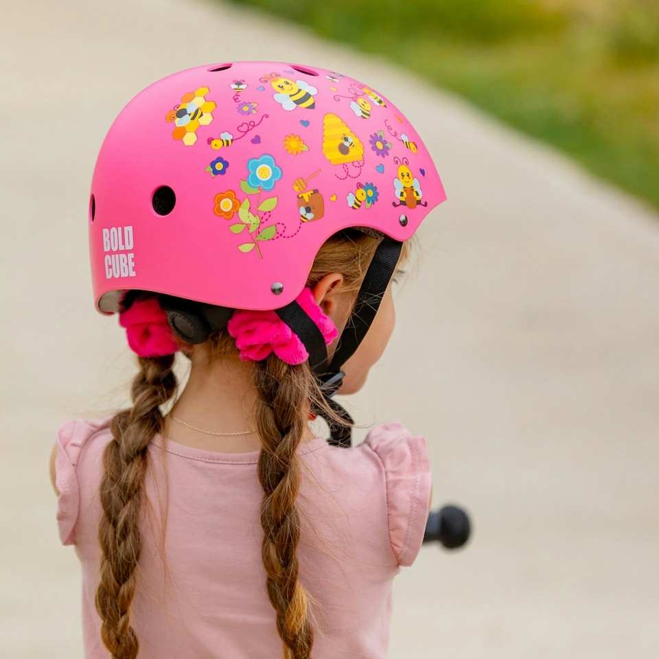 image 1 of BOLDCUBE x Bee Garden Pink - Kids Helmet