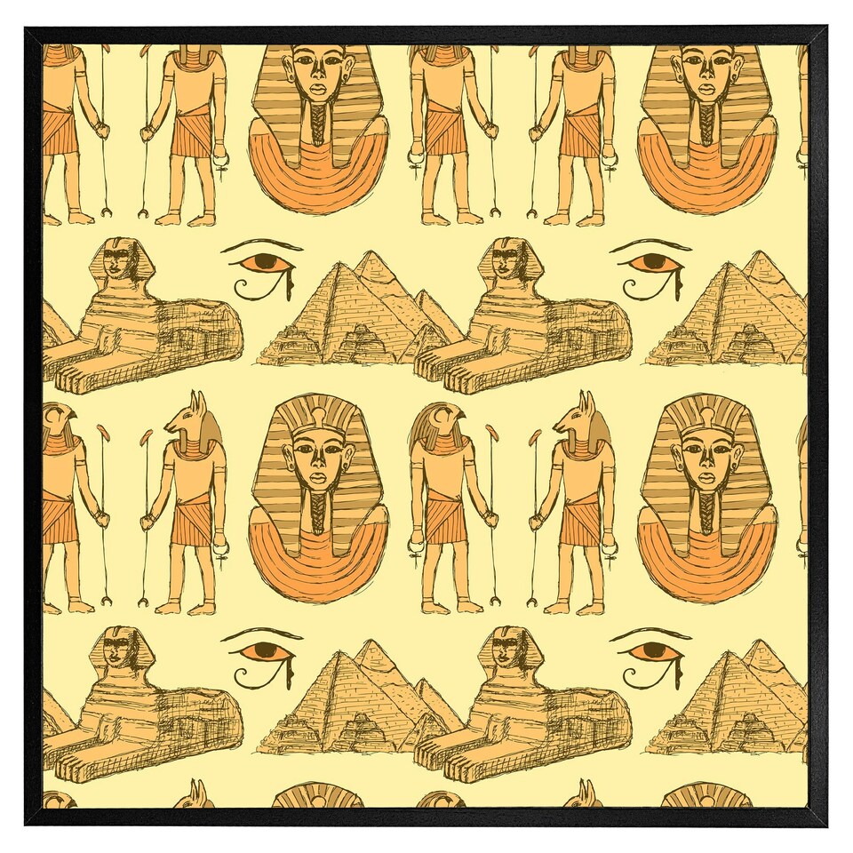 image 1 of Egyptians & sphinx (Picture Frame) Grey | XL