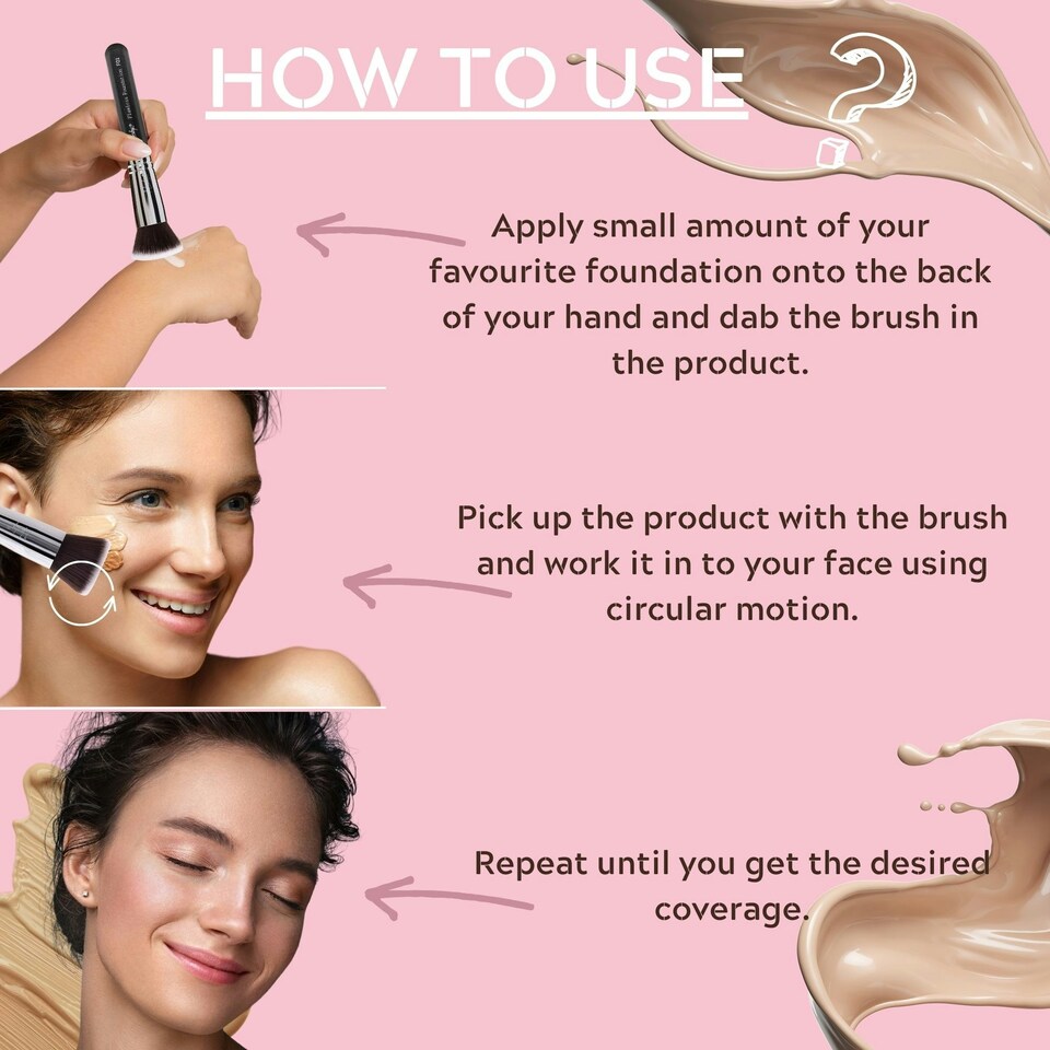 image 1 of Nanshy Flawless Foundation Makeup Brush Black