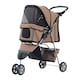 image 6 of PawHut Pet Stroller Pushchair Carrier for Cat Puppy with 3 Wheels Brown