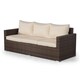image 6 of Sydney 8 Seater Drinks Cooler Conversation Dining Set With Coffee Table & 3 Stools Brown | Ivory