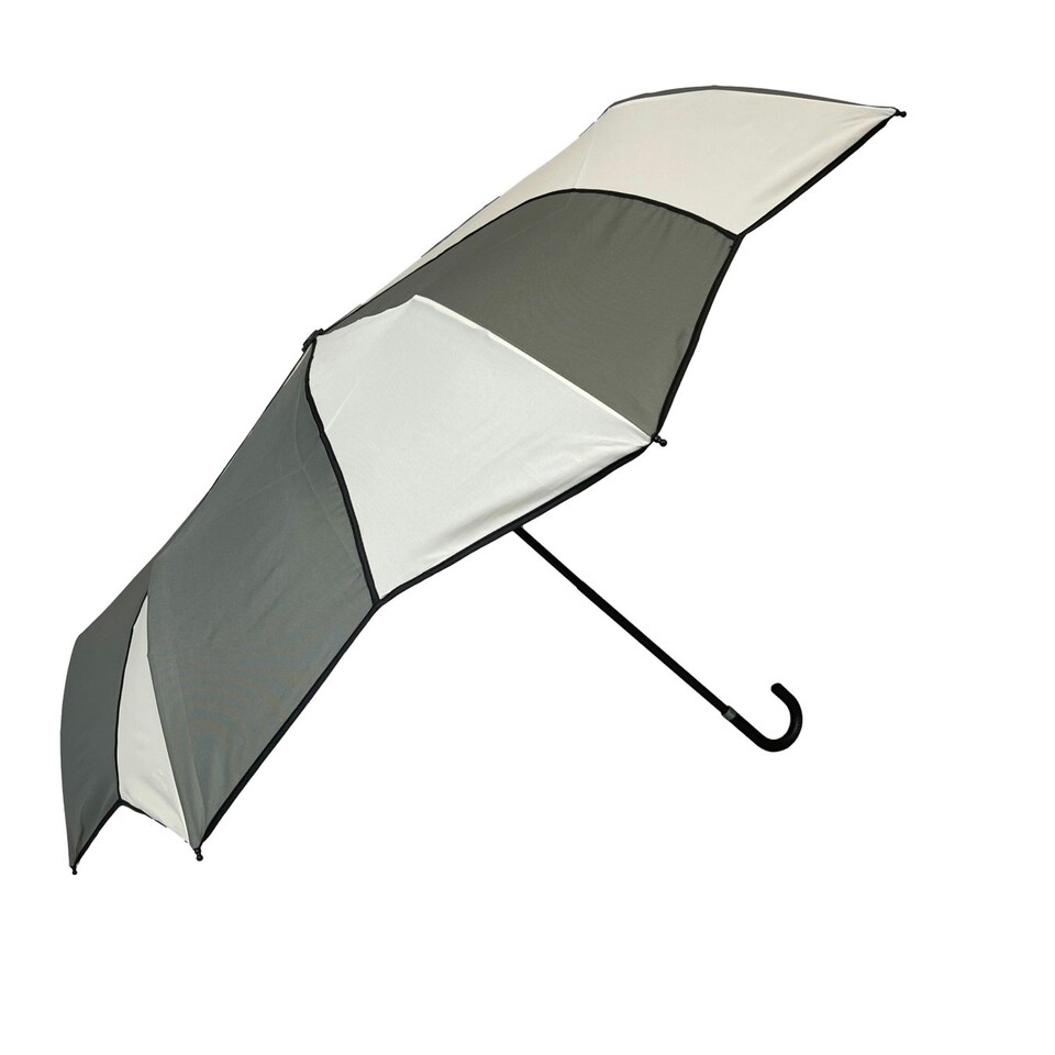 image 1 of Everyday Folding Umbrella Manual Opening Swirl Grey | Cream