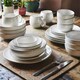 image 4 of Cooks Professional Nordic Stoneware 26cm Dinner Plates | Set of 4 | Reactive Glaze | White