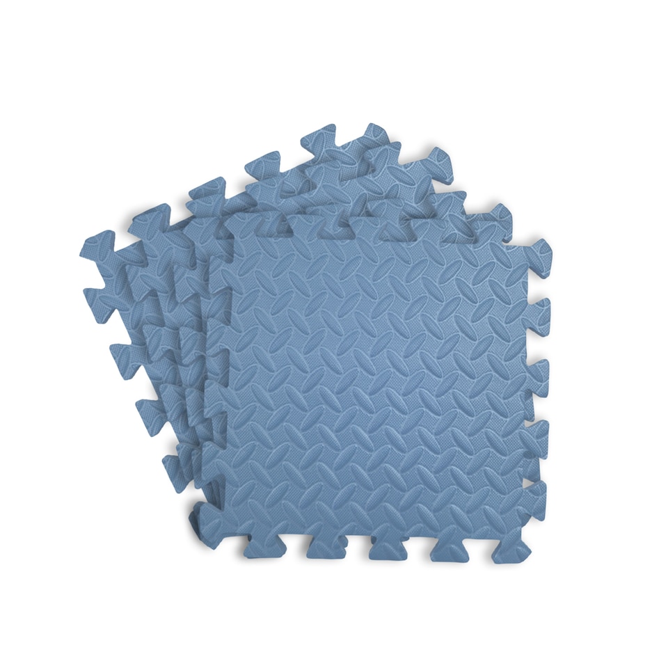 image 1 of Pack of 4 30x30cm Blue Grey Coloured 1cm Thick EVA Foam Mats