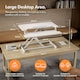 image 2 of VonHaus Height Adjustable White Standing Desk Converter, 80cm Length | White