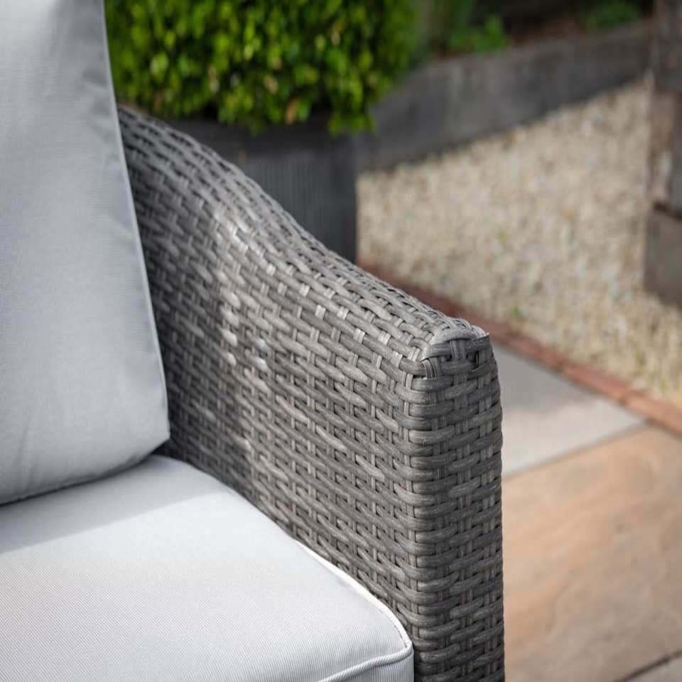 image 1 of Classic Rattan 5 Seater Sofa Set with Coffee in Stone
