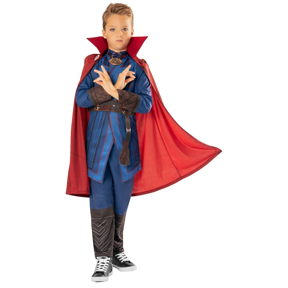 image 1 of Doctor Strange Boys Deluxe Costume - Blue/Red/Brown - 3-4 Years 3