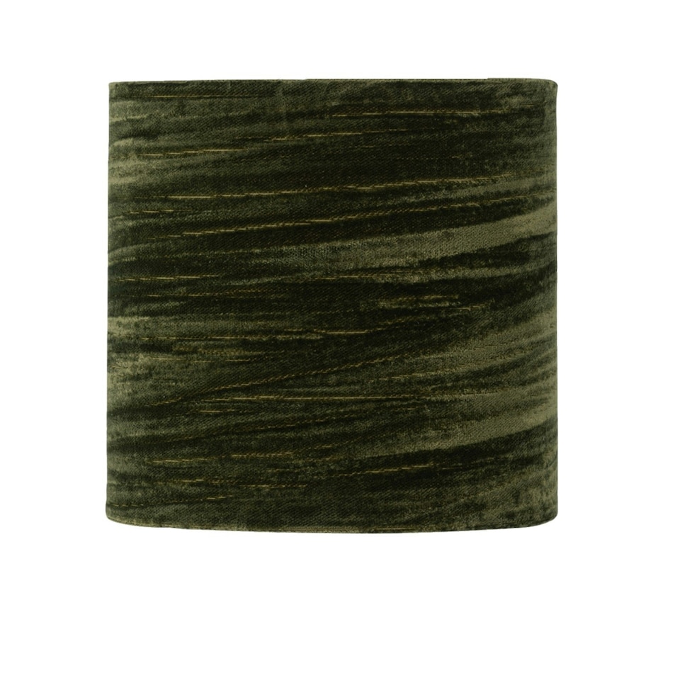 image 1 of First Choice Lighting Green Crushed Velvet 15.5cm Table Lamp Shade Green