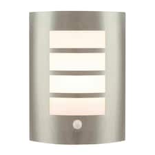 Modern Outdoor IP44 Stainless Steel Flush Wall Lamp Fitting with PIR Sensor