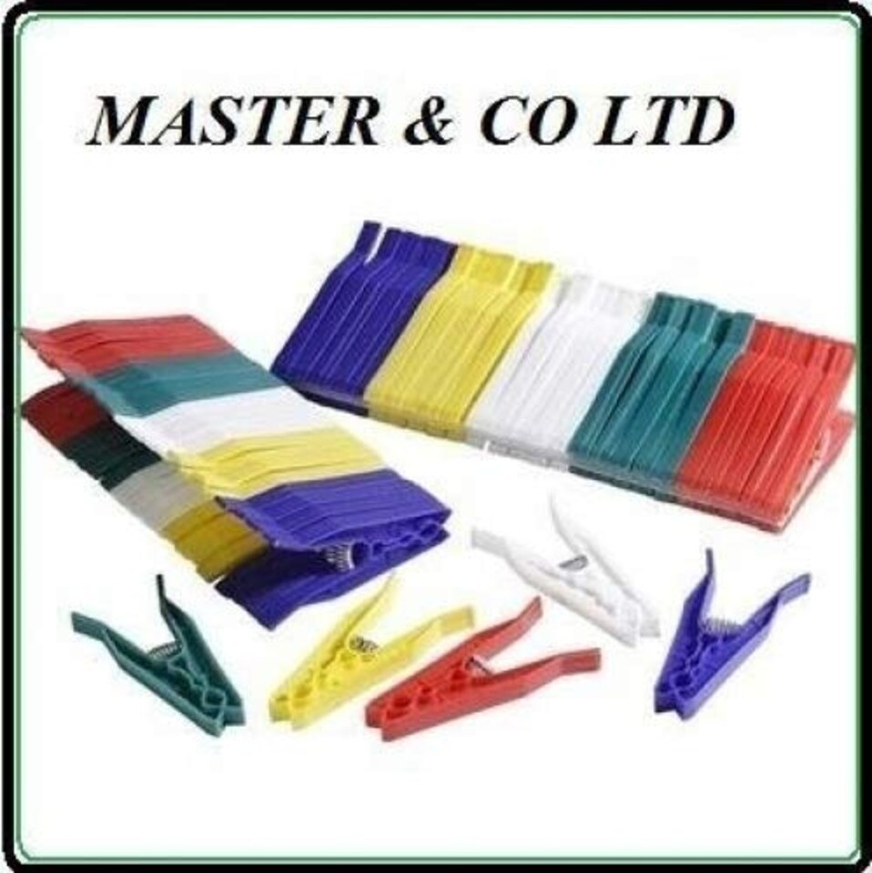 image 1 of 36 Plastic Assorted Coloured Cloths Laundry Pegs