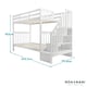 image 6 of Ulla Staircase Bunk Bed with Storage Staircase in Classic White