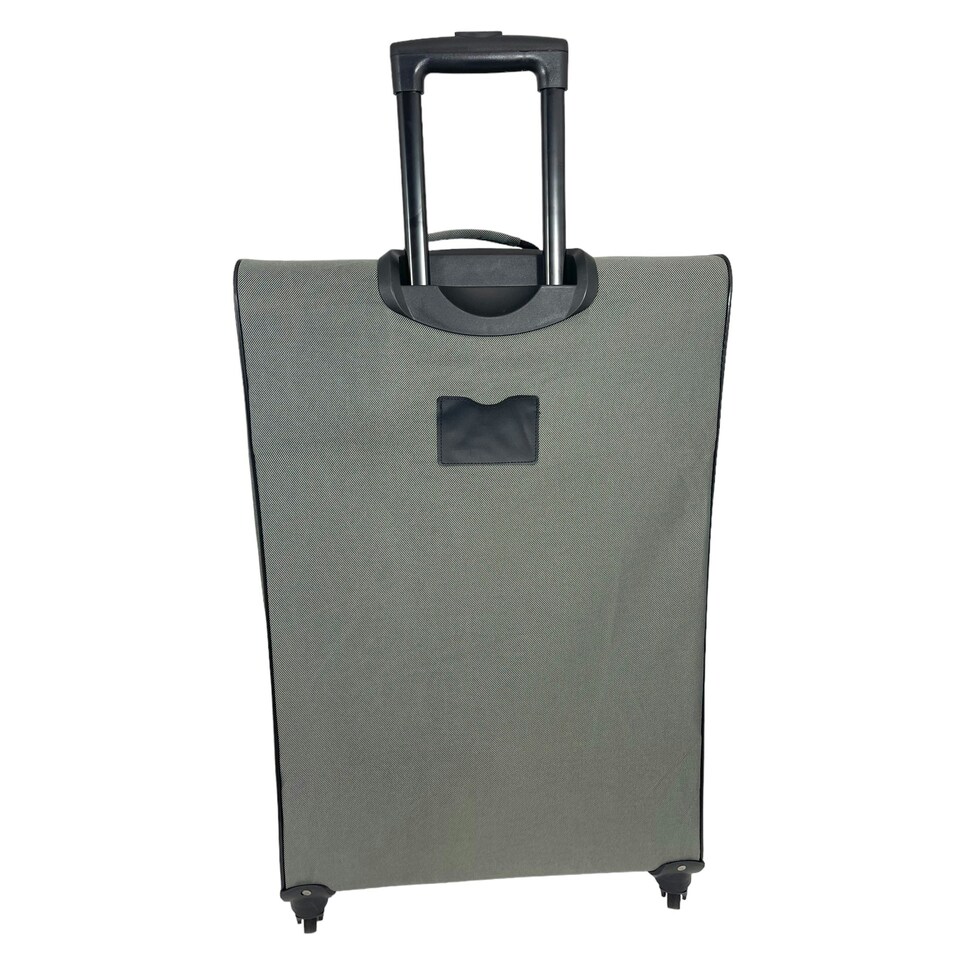 image 1 of 3Pcs Luggage Suitcase Set Soft Shell Trolley 4 Wheel Travel Cabin Carry On Bag Black | Medium