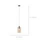image 4 of EGLO Polverara Amber Glass Single Pendant Light WBS Black