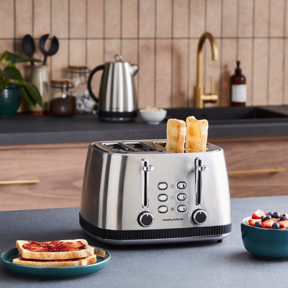 image 1 of Morphy Richards Mexborough Kettle & Toaster Bundle Black Trim