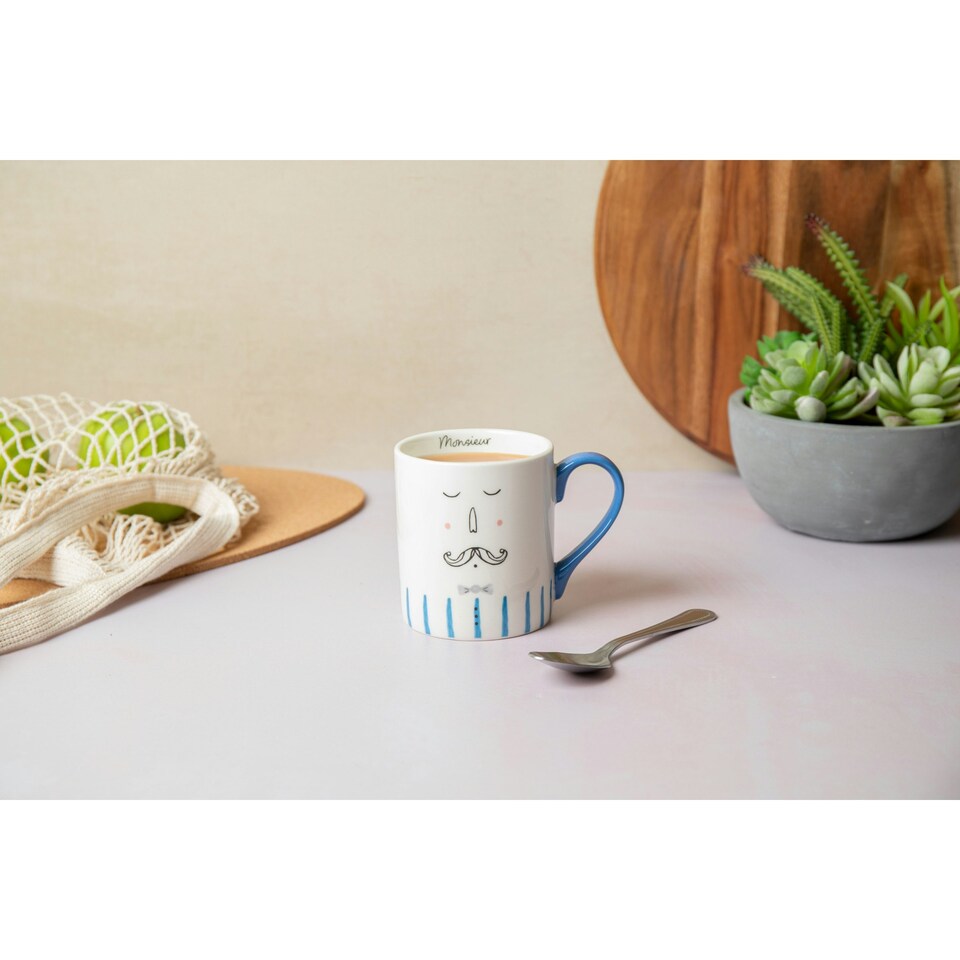 image 1 of Mikasa Monsieur Straight-Sided Porcelain Mug, 280ml | White