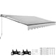 image 1 of Retractable Awning Ornella - wall bracket incl, easy adjustment, and UV blocking | Grey | light grey | 300 x 250 cm | 1