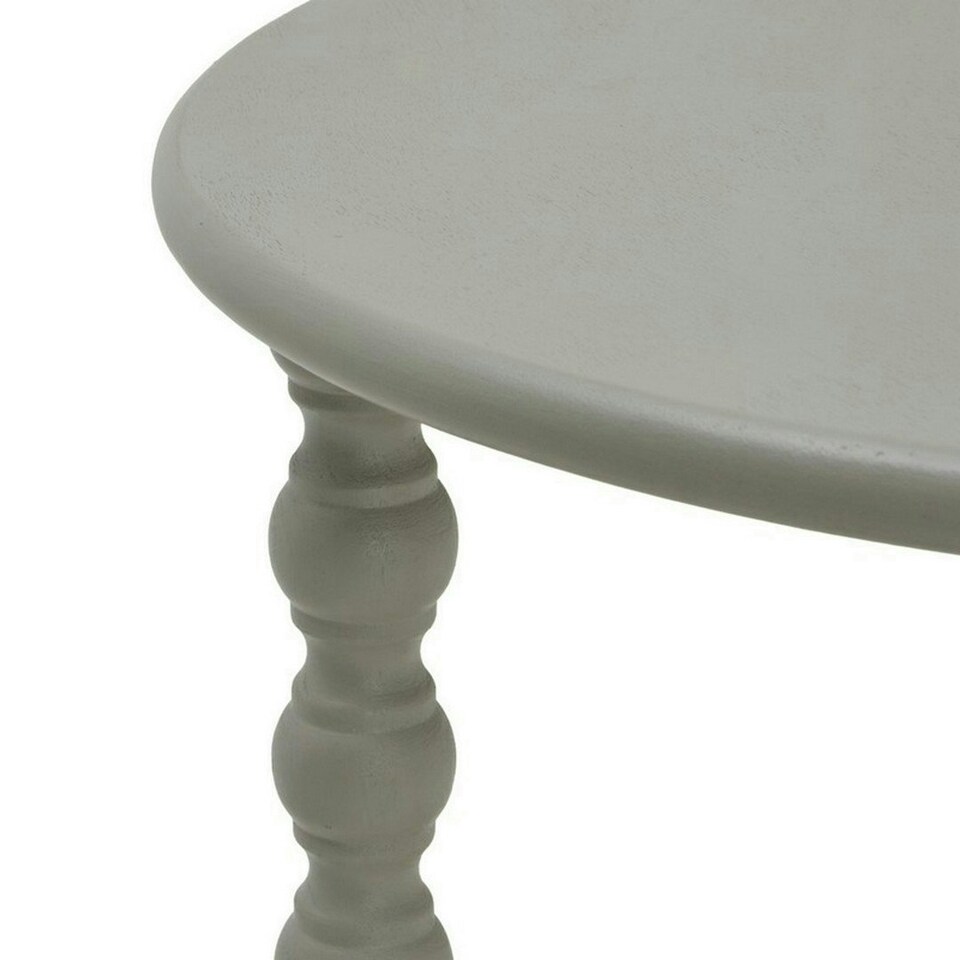 image 1 of The Camden Collection Round Side Table - Wood - L45 x W45 x H60 cm - Grey Grey