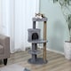 image 7 of PawHut 104cm Cat Tree Condo Tower with Scratching Post Perch Ball, Grey
