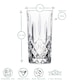 image 3 of RCR Crystal Orchestra Cut Glass Highball Cocktail Glasses Tumblers Set - 396ml - Pack of 6 Clear