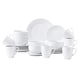 image 1 of simpa Timeless 24PC Plain White Porcelain Dinner Set