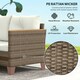 image 5 of Outsunny L Shaped Garden Conversation Chaise Lounge Furniture, Cream