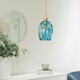 image 2 of ValueLights India Green Confetti Glass with Gold Fitting Easy Fit Lamp Shade