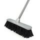 image 9 of Stiff Bristle Indoor Broom Silver Sweeping Brush for Tiles, Wood & Carpet Metal Handle Kitchen Floor Sweeper