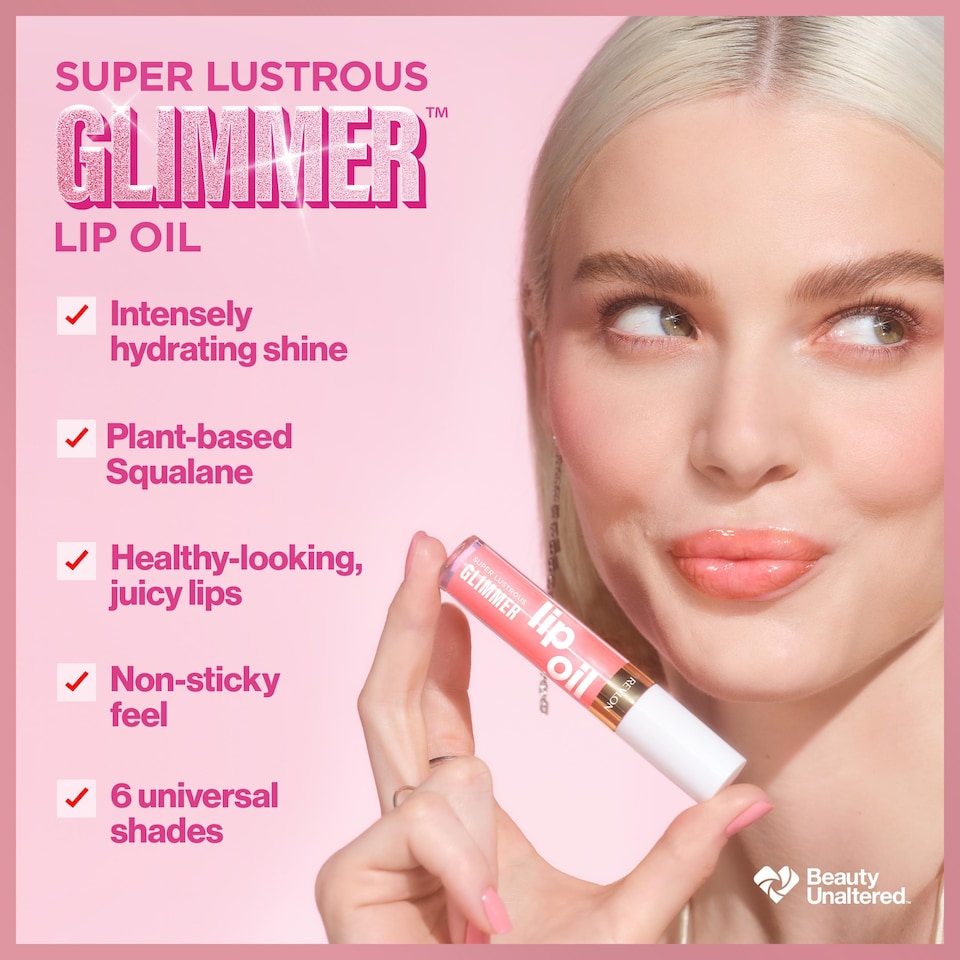 image 1 of Revlon Glimmer Lip Oil, Candy Hearts