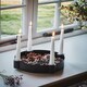 image 2 of Centrepiece Candle Holder - Mild Steel - L25 x W25 x H7 cm - Black Black