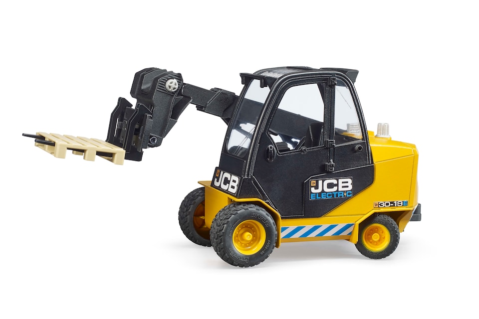image 1 of Bruder JCB Teletruk with Pallet Telescopic Forklift with Forward-Reaching Mast