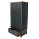 image 4 of Core Products Dunkeld 2 Door, 1 Drawer Wardrobe - Midnight Blue, H190.0cm x W90.0cm x D55.0cm Blue