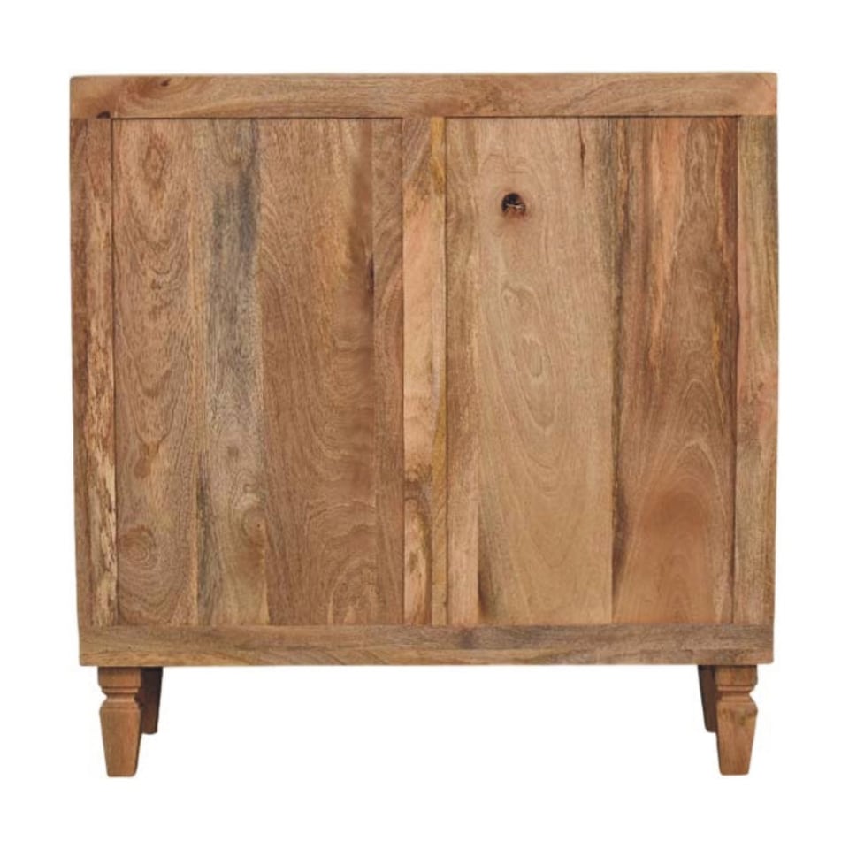 image 1 of Artisan Furniture Solid Wood Cadiz Carved Block Storage Cabinet